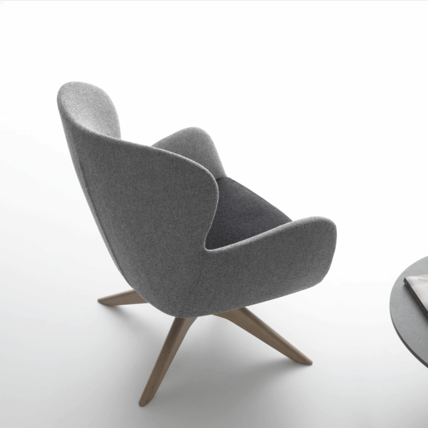 Sixty Armchair - Swivel Star Ash Wooden Base
